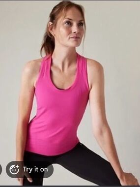 Athleta Bright Pink Scoop Neck Racerback Tank